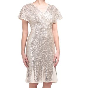 Champagne sequins dress size 6